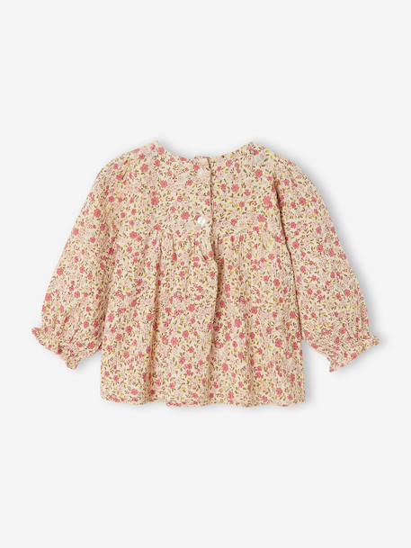 Long-sleeved blouse for baby girls ecru - vertbaudet enfant 