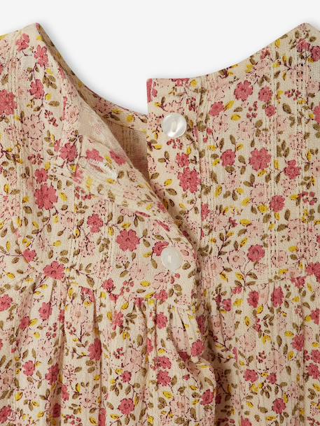 Long-sleeved blouse for baby girls ecru - vertbaudet enfant 