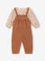 Blouse & Corduroy Dungarees Combo for Baby Girls Dark Blue+hazel - vertbaudet enfant 