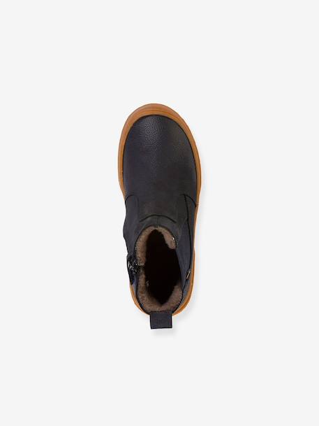 Boots enfants PULSE TEX CHELYS WOOL Froddo bleu nuit+caramel+noir - vertbaudet enfant 