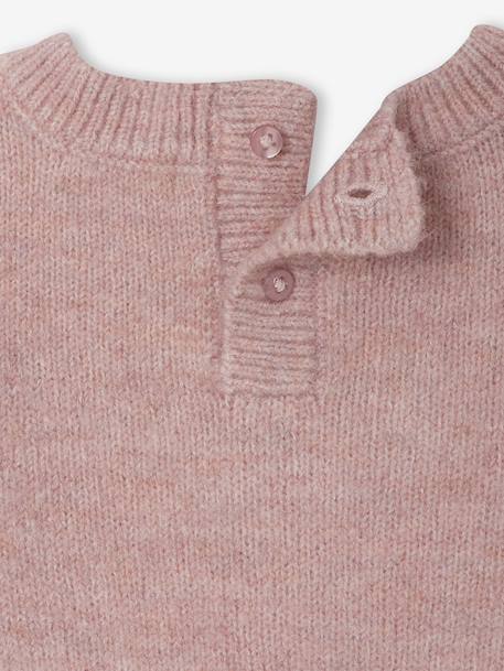 Jacquard knit jumper for baby girls marl beige+parma - vertbaudet enfant 