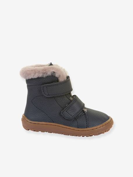 BAREFOOT FURRY FRODDO children's barefoot boots bordeaux red+night blue - vertbaudet enfant 