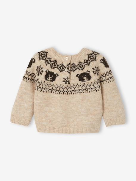Knitwear jumper for baby boys marl beige - vertbaudet enfant 