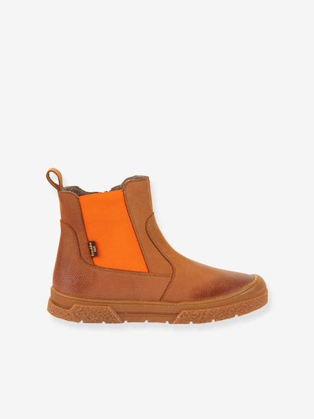 Boots enfants PULSE TEX CHELYS WOOL Froddo bleu nuit+caramel+noir - vertbaudet enfant 