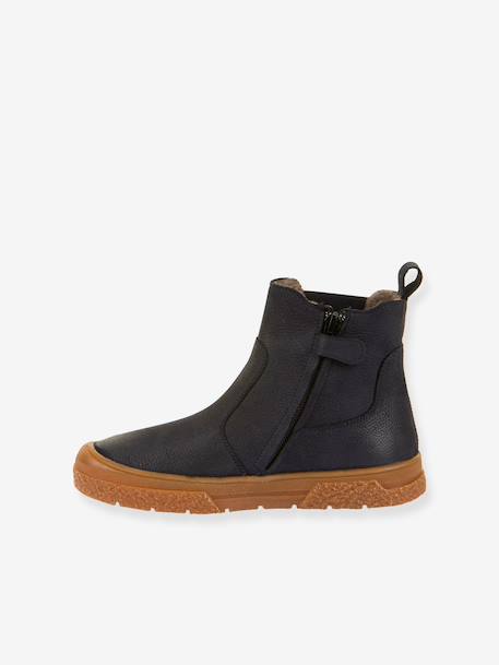 Children's PULSE TEX CHELYS WOOL FRODDO boots black+caramel+night blue - vertbaudet enfant 