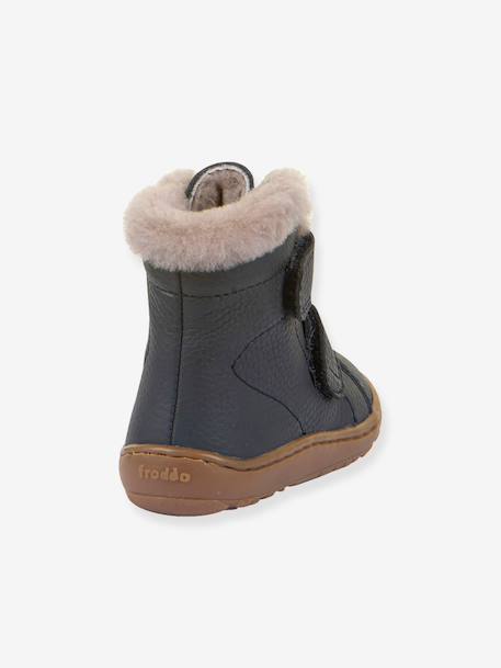 BAREFOOT FURRY FRODDO children's barefoot boots bordeaux red+night blue - vertbaudet enfant 