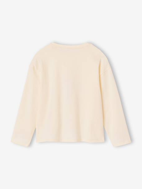 Long-sleeved T-shirt for girls ecru - vertbaudet enfant 