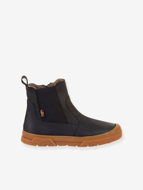 Boots enfants PULSE TEX CHELYS WOOL Froddo bleu nuit+caramel+noir - vertbaudet enfant 