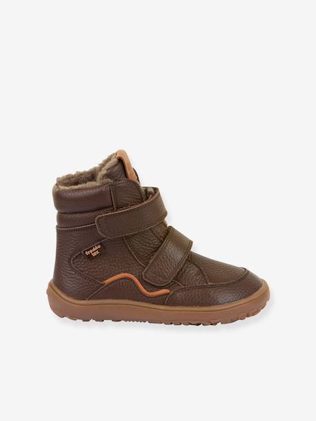 Chaussures d'hiver barefoot enfants BAREFOOT TEX WINTER Froddo bleu nuit+marron - vertbaudet enfant 