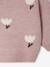 Pull jacquard bébé fille beige chiné+parme - vertbaudet enfant 