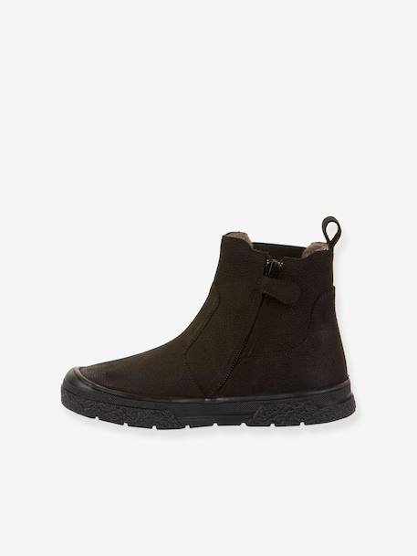Children's PULSE TEX CHELYS WOOL FRODDO boots black+caramel+night blue - vertbaudet enfant 
