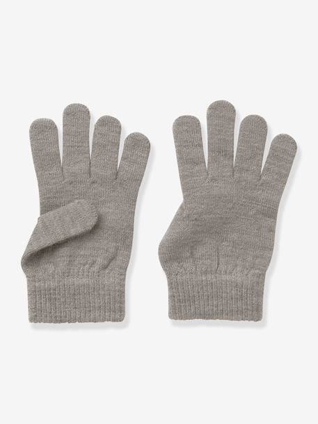 Girls merino wool blend gloves Name It dusky pink+twine - vertbaudet enfant 