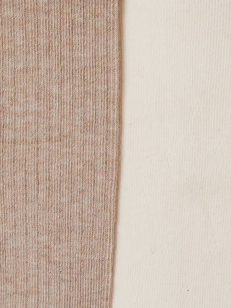 Pack of 2 tights for baby girls ecru - vertbaudet enfant 