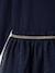 Dual Fabric Christmas Special Dress with Tulle Skirt for Girls ecru+navy blue - vertbaudet enfant 