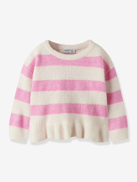 Girls Ruffle-Hem Jumper Name It sweet pink - vertbaudet enfant 