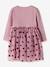 Robe fille en matières mélangées, jupe en tulle à pois name it mauve - vertbaudet enfant 