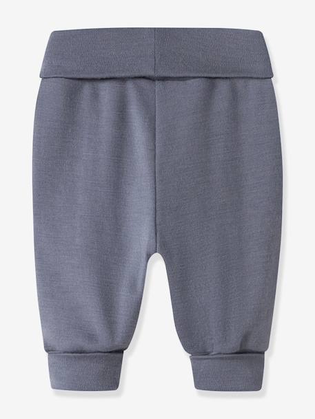 Pantalon bébé en laine mérinos name it bleu grisé+gris chiné - vertbaudet enfant 