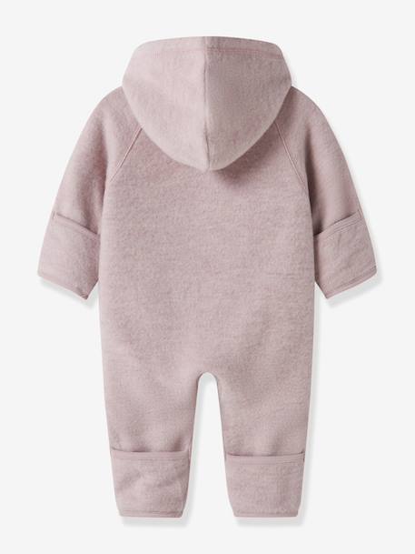 Baby Merino Wool Winter Playsuit with Jersey Lining Name It mauve - vertbaudet enfant 