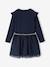 Robe Noël bi-matière jupon en tulle fille écru+marine - vertbaudet enfant 