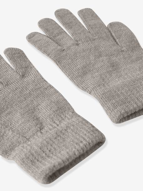 Gloves in merino wool blend Name It for girls dusky pink+twine - vertbaudet enfant 