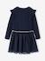 Dual Fabric Christmas Special Dress with Tulle Skirt for Girls ecru+navy blue - vertbaudet enfant 