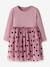 Dress in mixed materials, polka dot tulle skirt Name It for girls mauve - vertbaudet enfant 