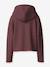 Hooded sweatshirt with lettering Name It for girls chocolate+dusky pink - vertbaudet enfant 