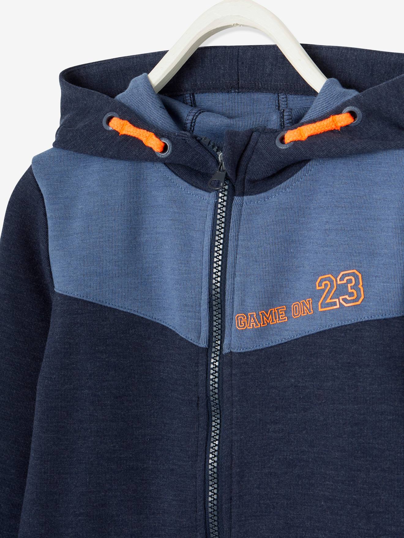 Sports Jacket with Zip, Techno Fabric, for Boys Blue