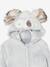 Surpyjama koala en velours enfant gris clair chiné - vertbaudet enfant 