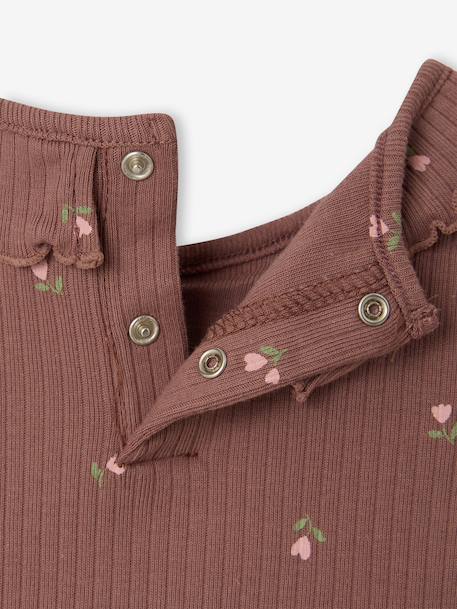 Ensemble t-shirt et short bébé fille chocolat - vertbaudet enfant 