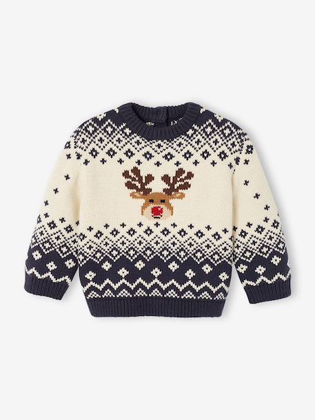 Christmas jumper for baby boys navy blue - vertbaudet enfant 