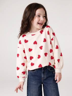 Round-neck sweatshirt for girls - vertbaudet enfant