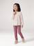 Girl's blouse with smocked sleeves ivory+sage green+vanilla - vertbaudet enfant 