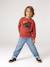 Crewneck sweatshirt for boys navy blue+tomato red - vertbaudet enfant 