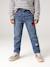 Girls' embroidered floral Mom jeans blue+light blue+medium blue - vertbaudet enfant 