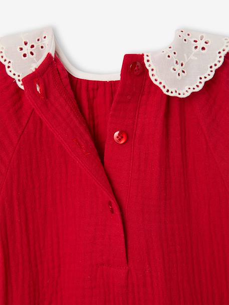 Ensemble barboteuse et collants bébé fille rouge - vertbaudet enfant 