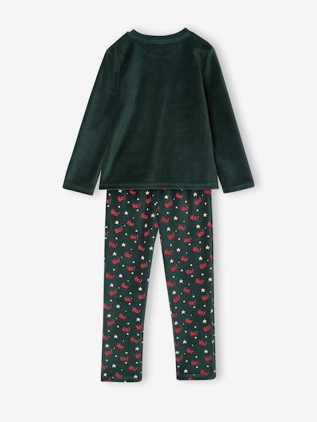 Pyjama garçon noël velours vert sapin - vertbaudet enfant 