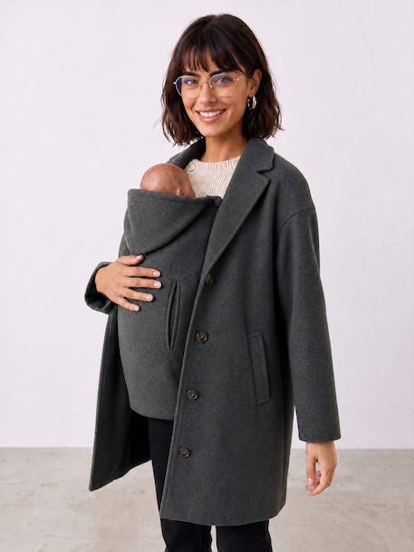 Maternity and baby carrier coat anthracite - vertbaudet enfant 