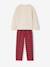 Pyjamas in sweatshirt fabric and flannel for girls red - vertbaudet enfant 