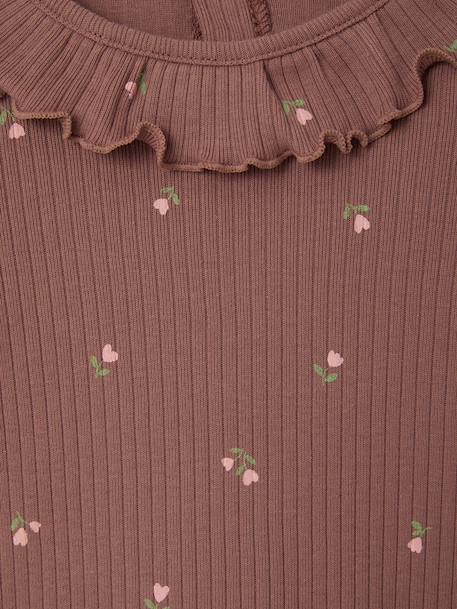 Ensemble t-shirt et short bébé fille chocolat - vertbaudet enfant 