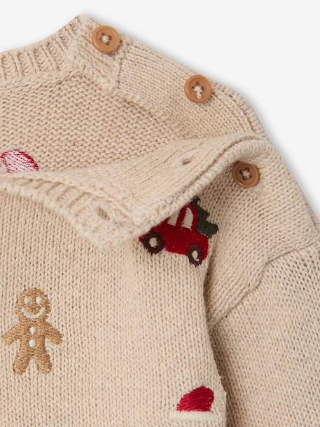 Ensemble bébé garçon pull et pantalon beige chiné - vertbaudet enfant 