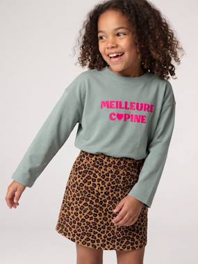 T-shirt manches longues fille - vertbaudet enfant