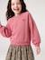 Dual Fabric Dress for Girls anthracite+ecru+mauve+sage green - vertbaudet enfant 