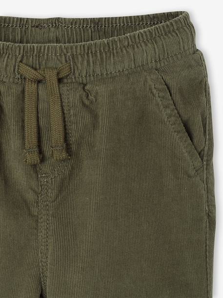 Corduroy trousers for baby boys khaki+navy blue - vertbaudet enfant 