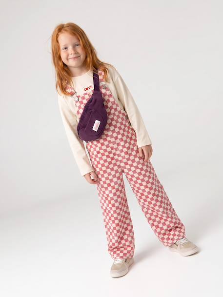 Long-sleeved T-shirt for girls anthracite+ecru+old rose - vertbaudet enfant 