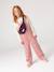 Long-sleeved T-shirt for girls anthracite+ecru+old rose - vertbaudet enfant 