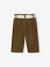Pantalon large en velours ceinture à fleurs bébé beige+olive+vieux rose - vertbaudet enfant 