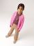 Button-through cardigan with long sleeves for girls blue+bordeaux red+rose - vertbaudet enfant 