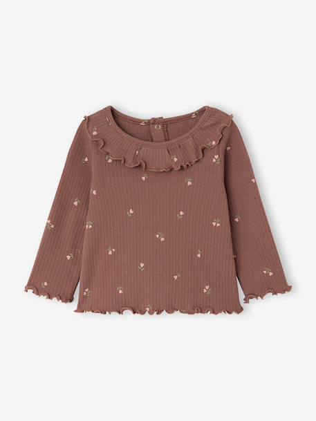 Ensemble t-shirt et short bébé fille chocolat - vertbaudet enfant 