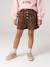 Short en velours forme paperbag fille bleu canard+camel+cannelle+chocolat+gris+mauve - vertbaudet enfant 